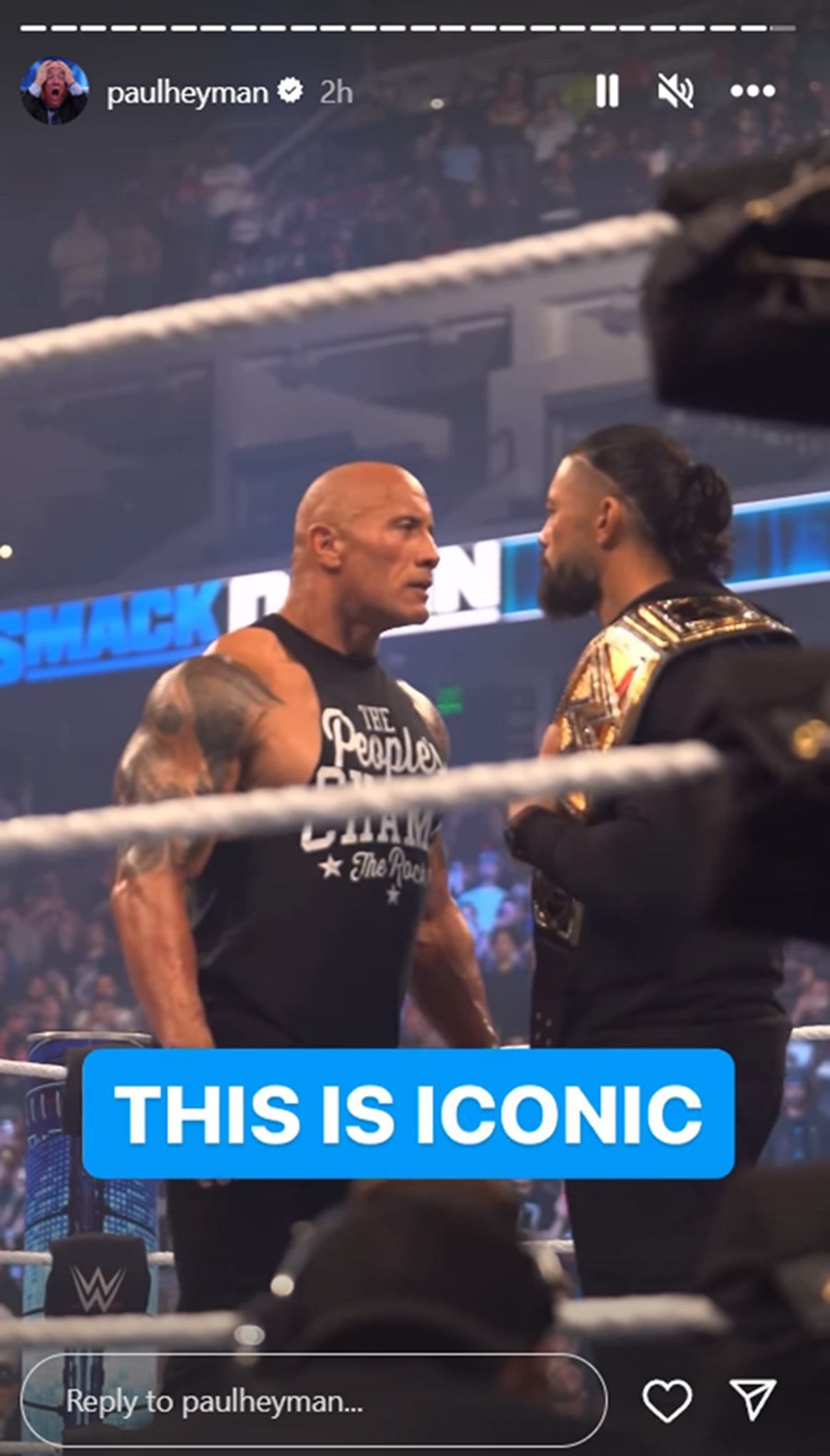 पॉल हेमन ने WWE SmackDown शो की इस क्लिप को शेयर किया है
